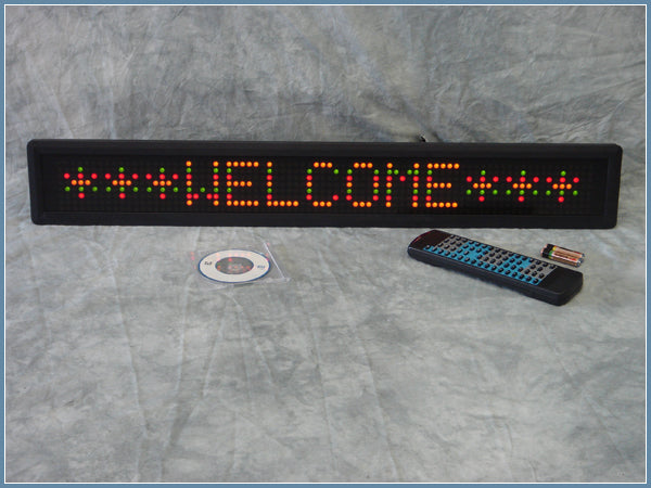 Indoor Tri-color Programmable Scrolling LED Sign 7x80