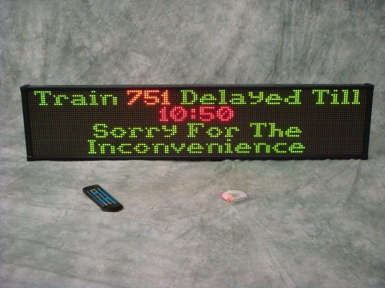 50"  4 Line Scrolling LED Sign RG32X160